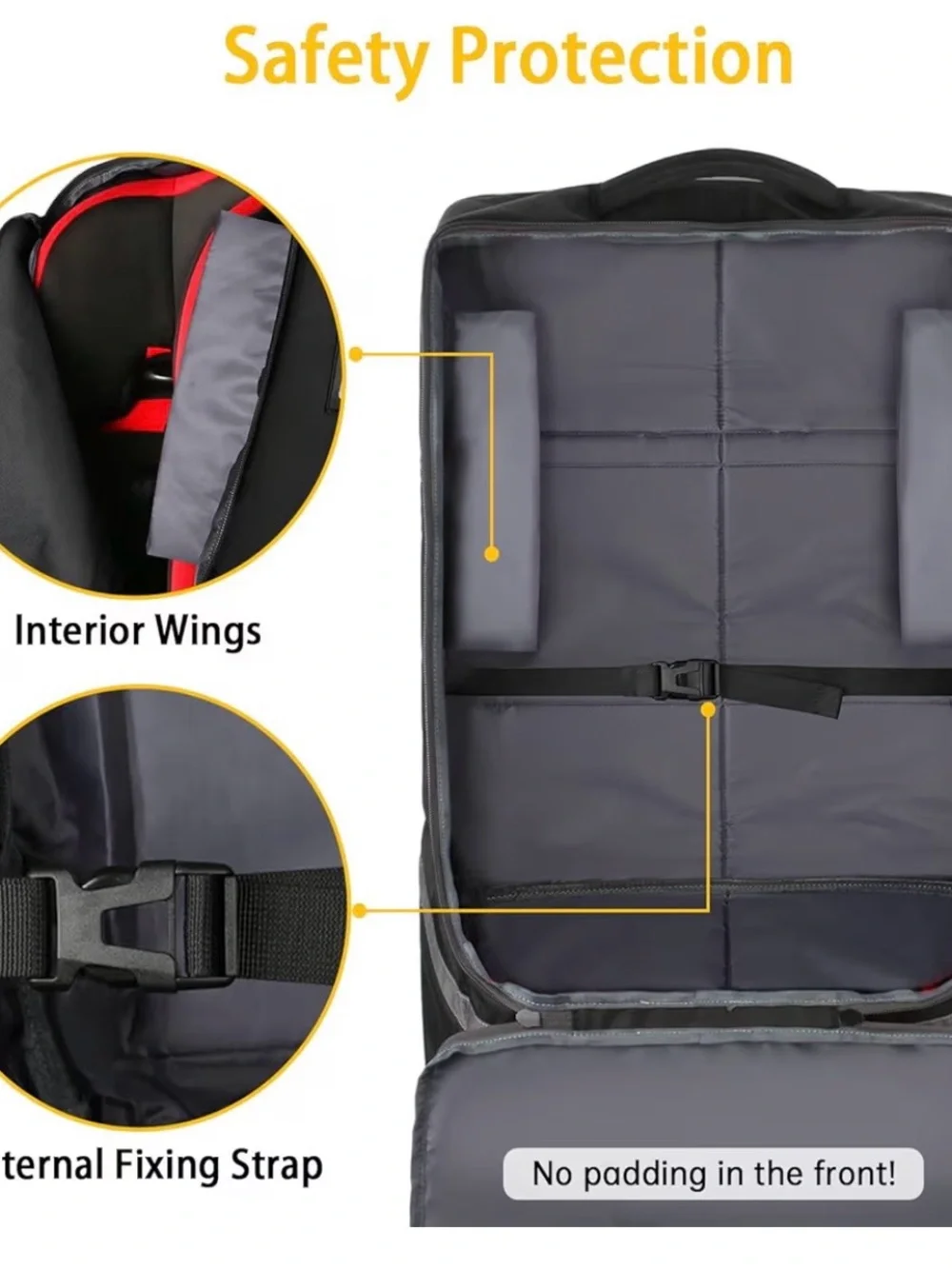 Black Car seat Backpack - Versatile Travel & Storage